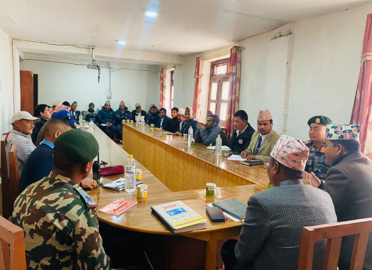 जिल्ला स्थित कार्यालयका कार्यालय प्रमुखसंग कार्यालय प्रमुख बैठक संचालन